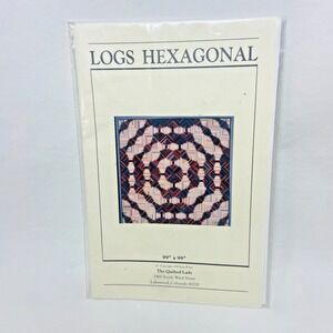 "Logs Hexagonal" QUILT PATTERN June Ryker The Quilted Lady 99"x99" Uncut Vintage